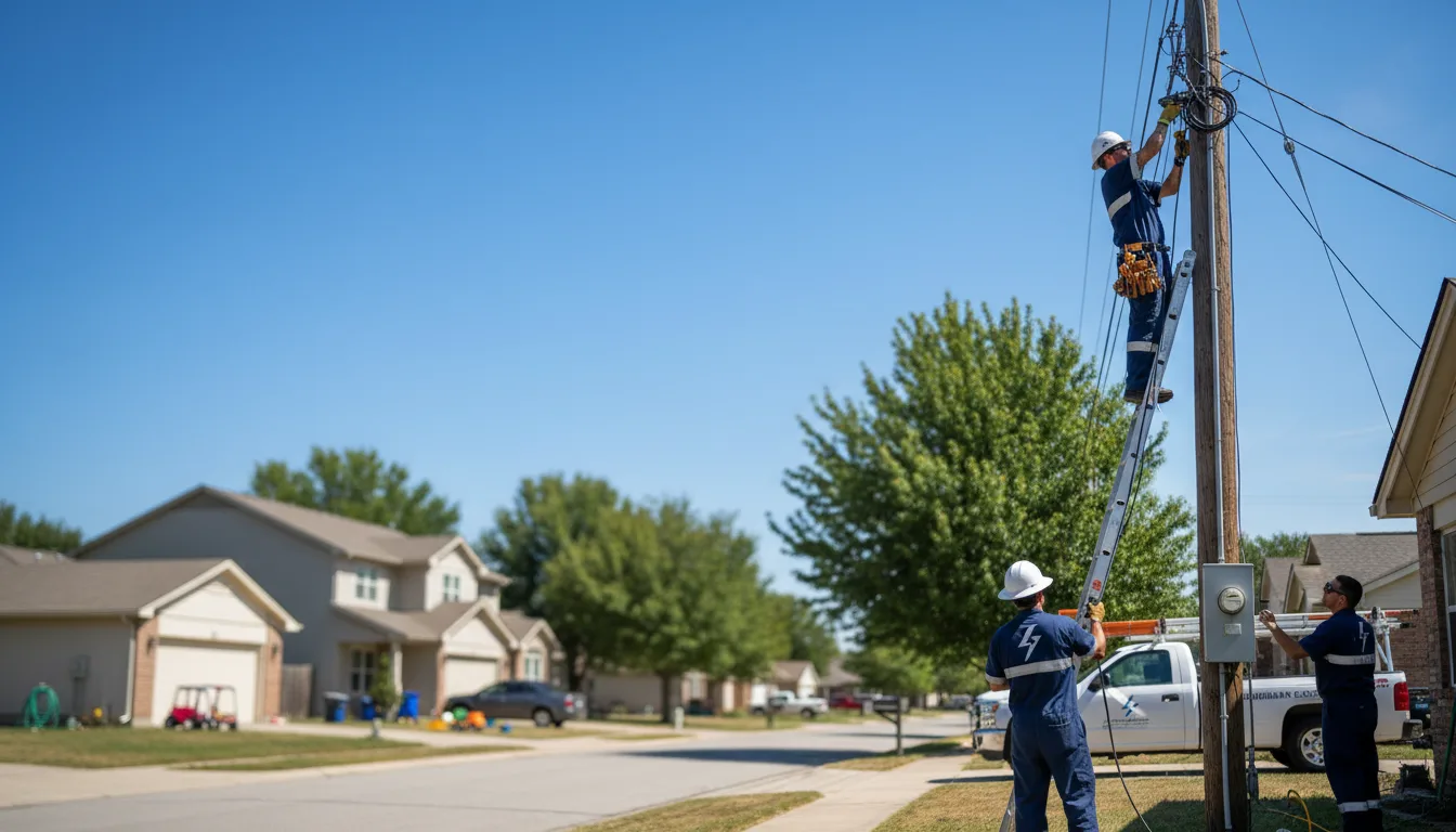Residential electrician providing installation services in Pollok, TX